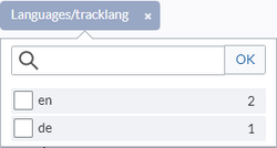 Filtering pages by language