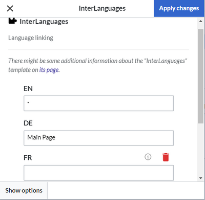 Interlanguage links