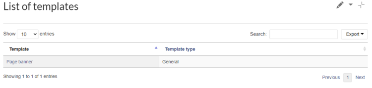 List of templates in the wiki