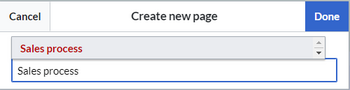 Create a new page