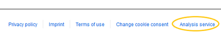 footer links