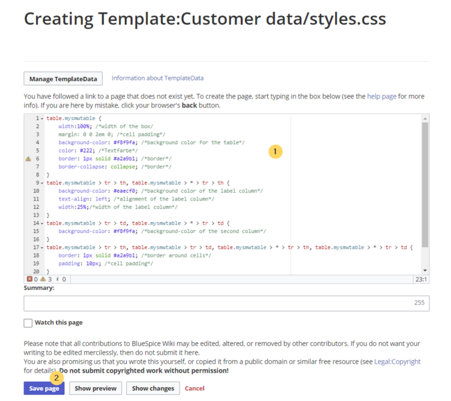 Create a custom table style