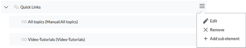 Add link as sub element