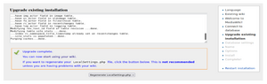 Installation status