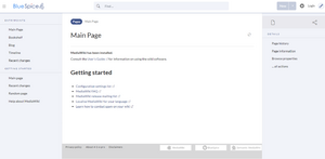 BlueSpice start page