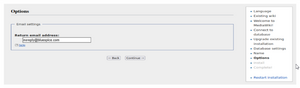 Email options