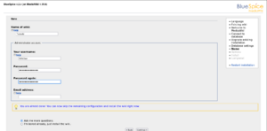 Wiki name and admin account