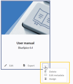expanded "more actions" menu of a book