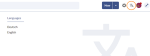 Interlanguage links menu