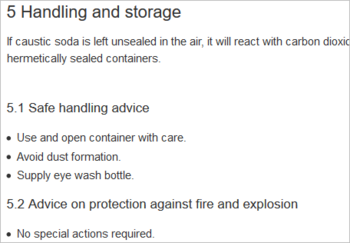 Example of a page with numbered headings