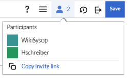 Participant menu with "Copy invite" link