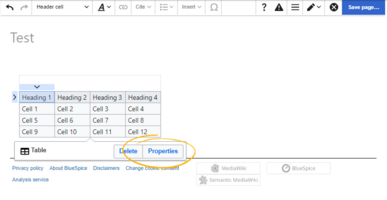 Selecting table properties