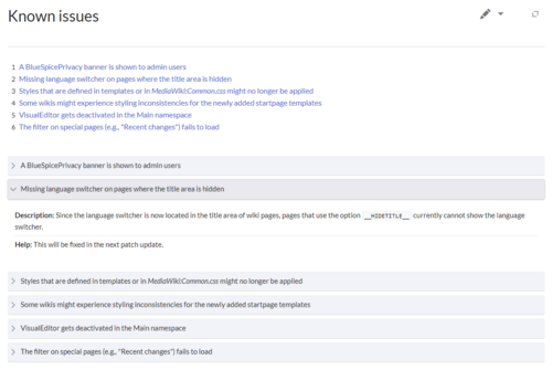 Collapsible page sections