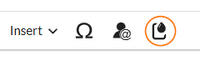 partial visual editor with highlighted droplet icon